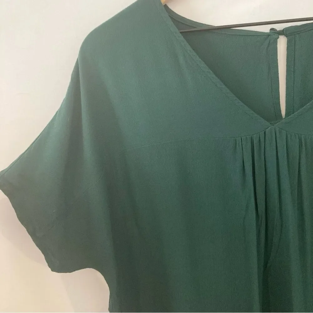 Madewell Emerald Green Flowy Top Small